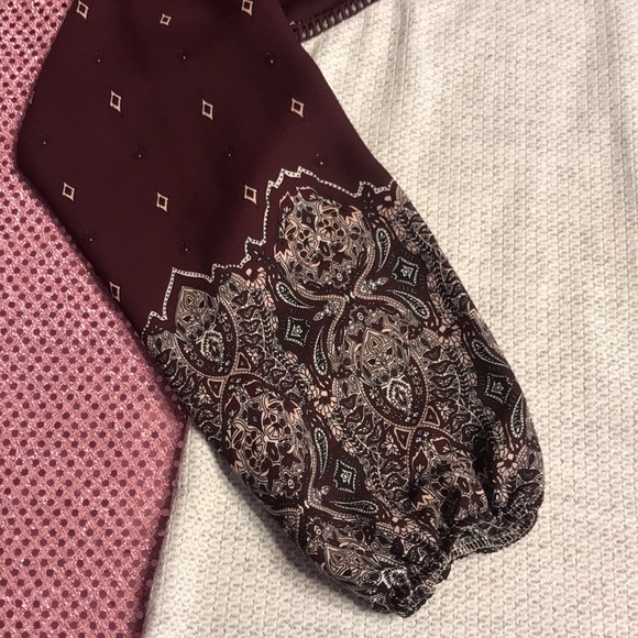 SOLD Maurices embellished chiffon sleeve top - Picture 5 of 8